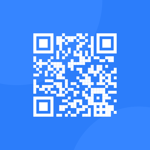 Imagem qr code com fundo azul